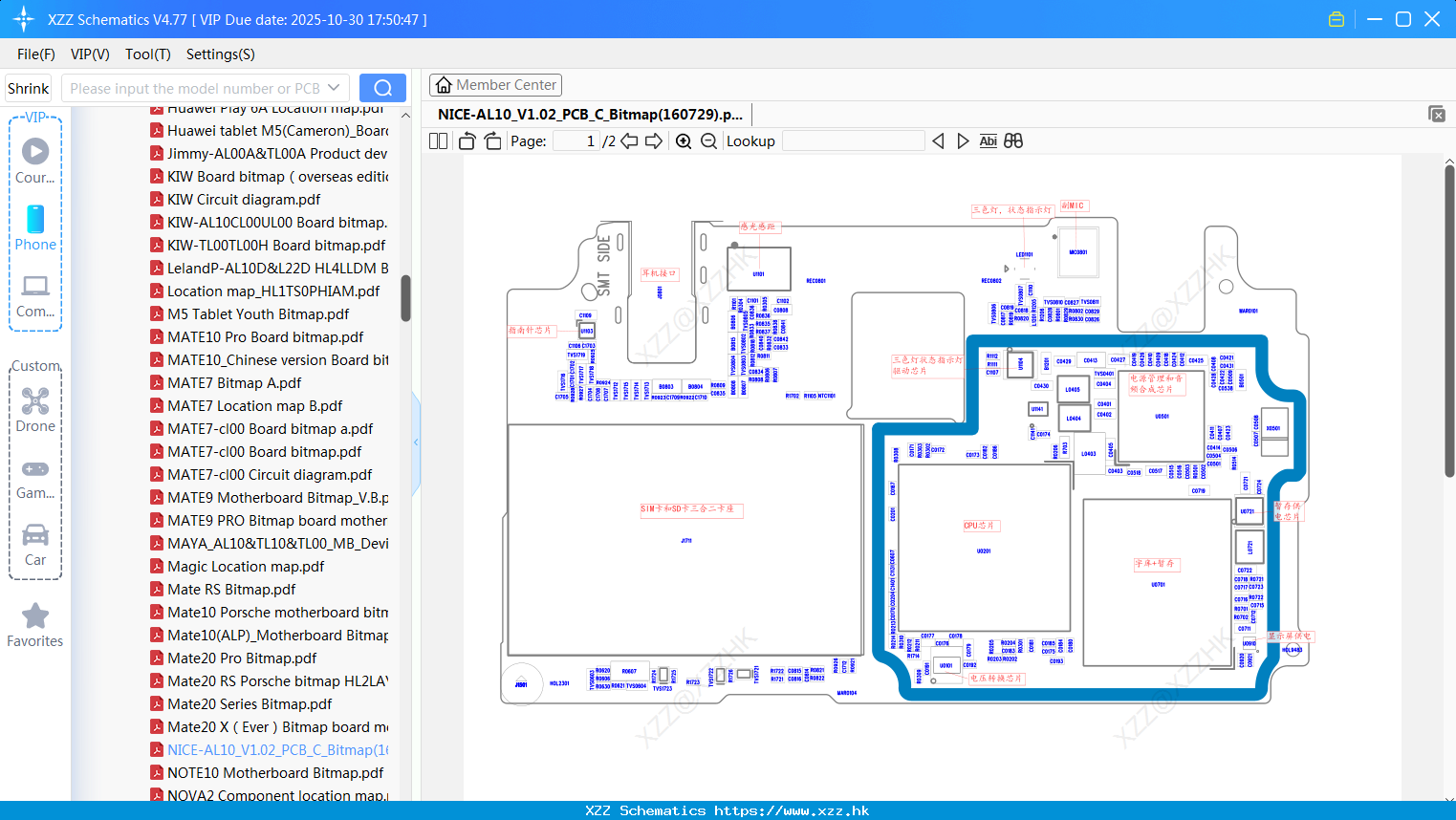 Huawei NICE-AL10_V1.02_PCB_C_Bitmap(160729)